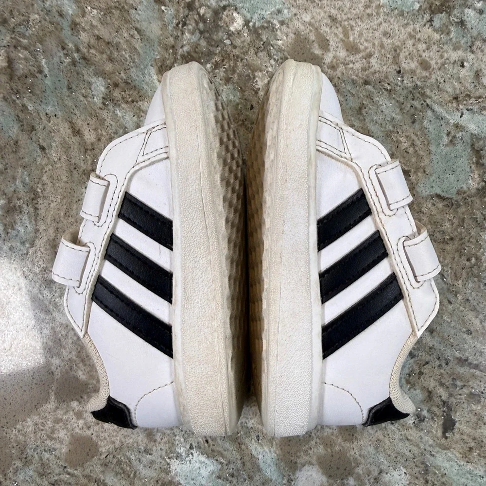 Adidas Grand Court 2.0 CF I Toddler Sneakers White Black Shoes Size‎ 6K Kicks